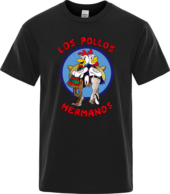 teekossc Men & apos;s Fashion T-Shirts 2023 Summer LOS POLLOS Hermanos T-shirt Men Chicken Brothers Short Sleeve TShirt Hipster Hot Sale Tops