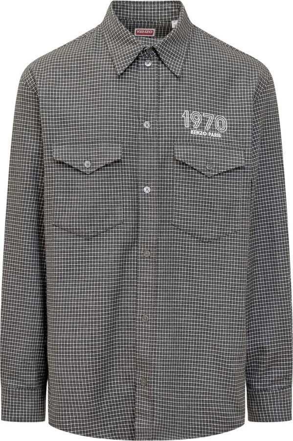 Kenzo Logo-Embroidered Cotton Shirt