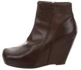 Thumbnail for your product : Rick Owens Platform Wedge Booties
