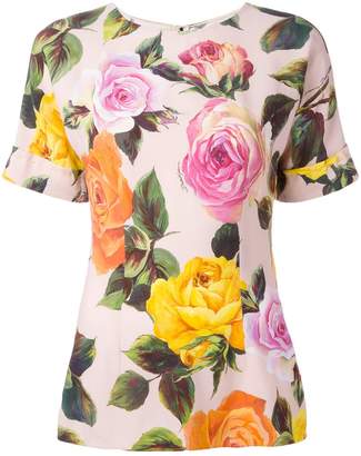 Dolce & Gabbana rose print T-shirt
