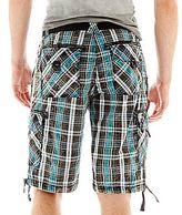 Thumbnail for your product : JCPenney Chalc Plaid Cargo Shorts