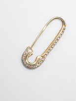 Thumbnail for your product : Anita Ko 18K Yellow Gold Safety Pin Diamond Earring