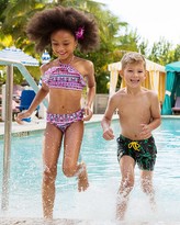 Thumbnail for your product : Hula Star Girls' Ruffled High Neck 2-Piece Swimsuit - Little Kid
