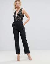 Thumbnail for your product : Little Mistress Embroidered Wrap Front Jumpsuit