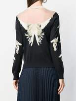 Thumbnail for your product : Fendi parakeet embroidered sweater