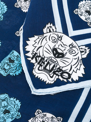 Kenzo multi tiger print scarf