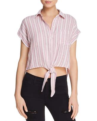 Rails Amelie Cropped Tie-Front Shirt