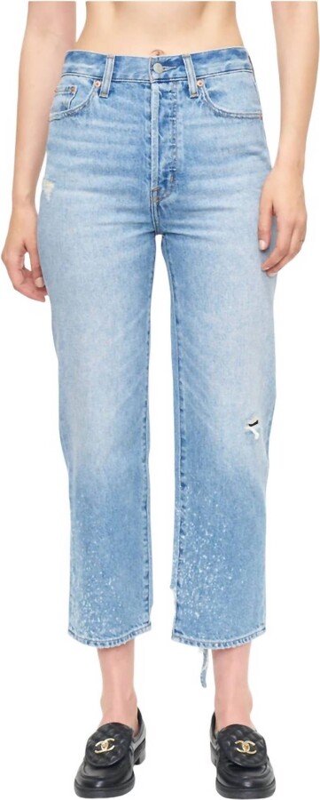 Pistola Denim Cassie Super High Rise Straight Crop In Tiki Vintage