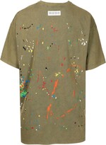 Thumbnail for your product : Mostly Heard Rarely Seen Paint-embroidered cotton T-shirt