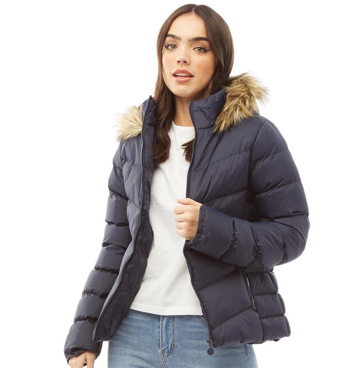 womens hooded puffer jacket