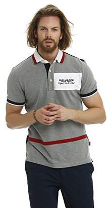 Galvanni Men's's Ketchikan Polo Shirt, (Grey Melange Multi 1006), XX-Large