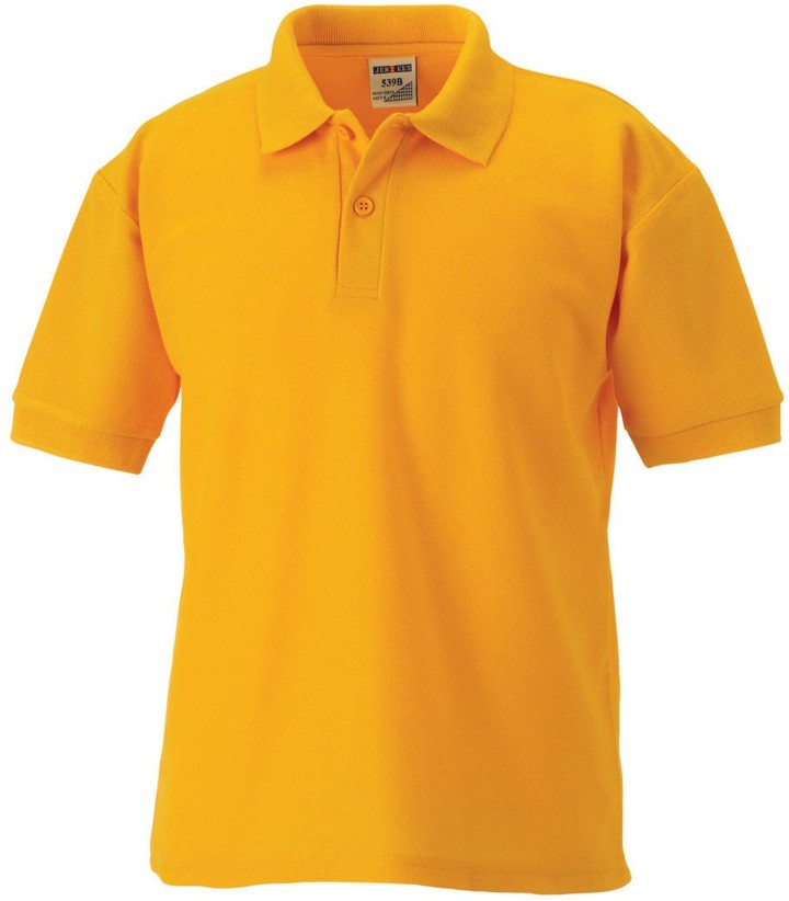 gold uniform polo