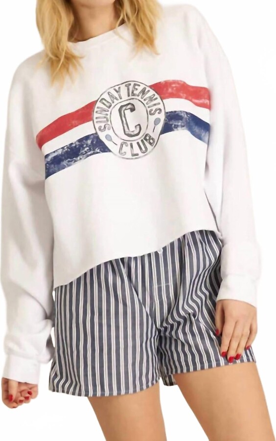 Project Social T Sunday Tennis Sweatshirt In White
