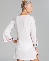Thumbnail for your product : Debbie Katz Fiesta Embroidered Cotton Tunic Swim Cover Up