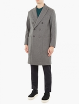 Thumbnail for your product : Ami Grey Oversized Double-Breasted Wool Coat