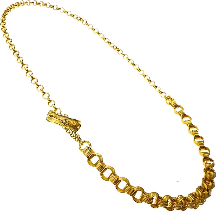 GEM Kingdom Gold Plated Basic Chain Necklace - Special Closure 50 Cm