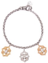 Thumbnail for your product : Buccellati 'Opera' diamond 18k gold floral charm bracelet