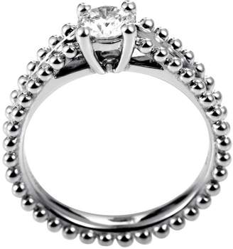 Van Cleef & Arpels Platinum .31ct Diamond Solitaire Engagement Ring Sz 3.75