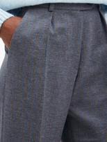Thumbnail for your product : LA FETICHE Malik High-rise Striped Wool Trousers - Grey