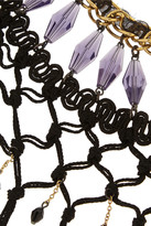 Thumbnail for your product : Erickson Beamon Chinoiserie gold-plated Swarovski crystal fringed necklace