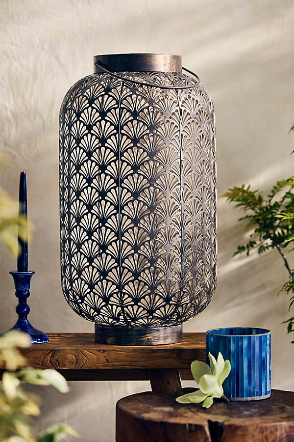 terrain Perforated Foliage Solar Lantern, Extra Large