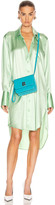 Thumbnail for your product : Alexander Wang T by Wet Shine Wash & Go Button Down Dress in Mint | FWRD