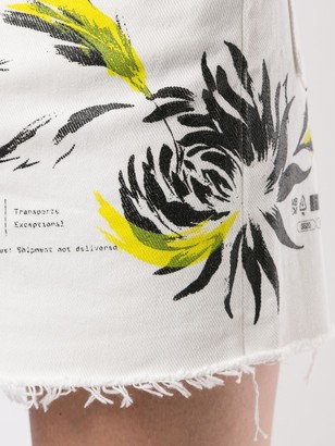 Marcelo Burlon County of Milan Flower Shipping print denim skirt