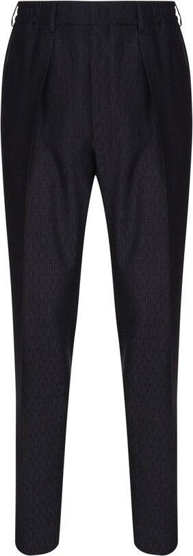 Fendi FF-Jacquard Tapered Leg Trousers