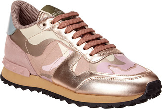 gold valentino trainers