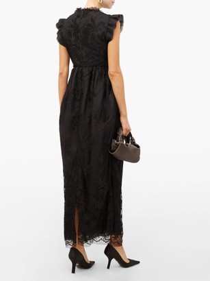Brock Collection Patricia Ruffled Guipure-lace Dress - Black