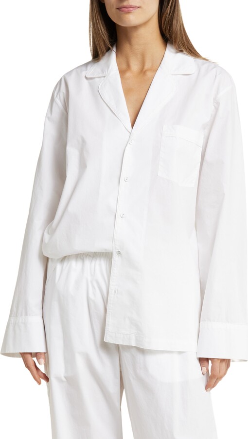 SKIMS Cotton Poplin Button-Up Pajama Shirt - ShopStyle