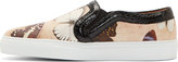 Thumbnail for your product : Givenchy Peach Leather Butterfly Slip-On Sneakers