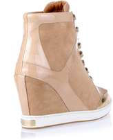 Thumbnail for your product : Jimmy Choo Preston nude wedge sneaker