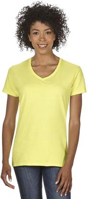 Gildan womens Heavy Cotton 5.3 oz. V-Neck T-Shirt(G500VL)-S