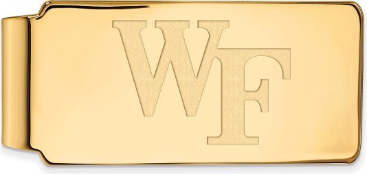 Black Bow Jewelry Co. BlackBowJewelry14kYellowGoldPlatedSterlingSilverWakeForestDemonDeaconsNCAAMoneyClip
