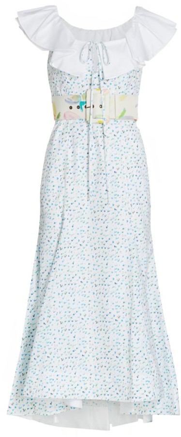 peter pan collar midi dress