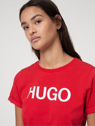HUGO BOSS Logo Slim T-Shirt Red - ShopStyle