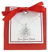Thumbnail for your product : JCPenney Bridge Jewelry Necklace, Pure Silver Plated Snowflake