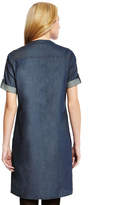 Thumbnail for your product : Marks and Spencer Pure Cotton Pleated Front A-Line Dress