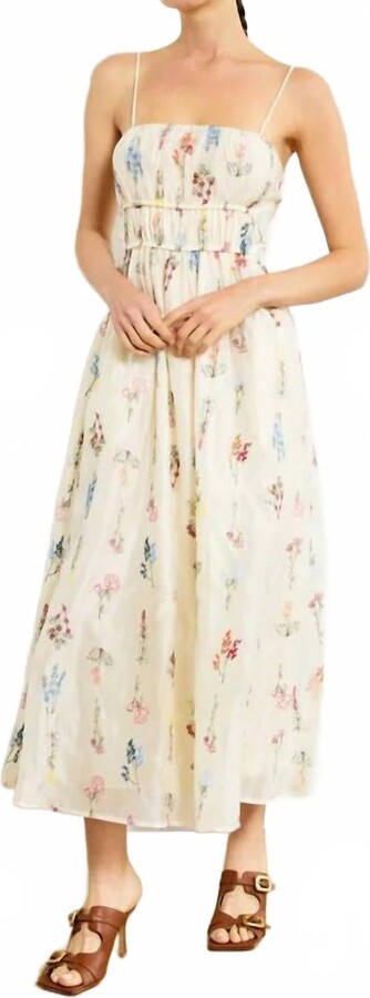 line and dot Fiori Maxi Dress In Cream