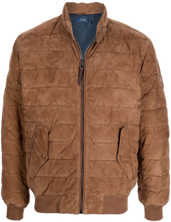 Polo Ralph Lauren Padded Suede Jacket - ShopStyle Down & Puffer Coats