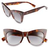 Thumbnail for your product : Fendi Women's 52Mm Cat Eye Sunglasses - Opal/ Burgundy