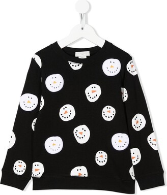 Stella McCartney Kids Snowman Print Sustainable Sweatshirt