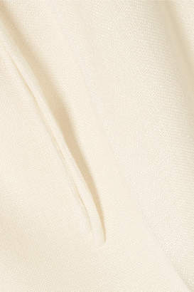 KHAITE Renata Frayed Silk Pants - Ivory