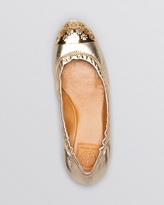 Thumbnail for your product : Tory Burch Cap Toe Ballet Flats - Cami Metallic
