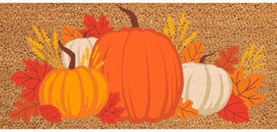August Grove Pumpkin Patch Flocked Coir Sassafras Switch Mat