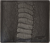 Thumbnail for your product : Givenchy Black Ostrich Leather Bifold Wallet