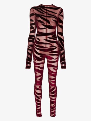 LaQuan Smith Tiger Print Catsuit