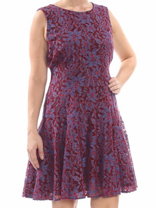 Tommy Hilfiger Women's Indigo Lace Fit and Flare Dress