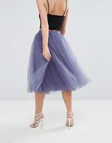 Thumbnail for your product : Little Mistress Petite Midi Tulle Prom Skirt